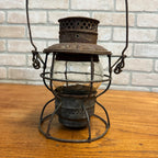 Chicago Milwaukee St Paul Railroad Adlake Kerosene Lantern Kero Clear Embossed Globe