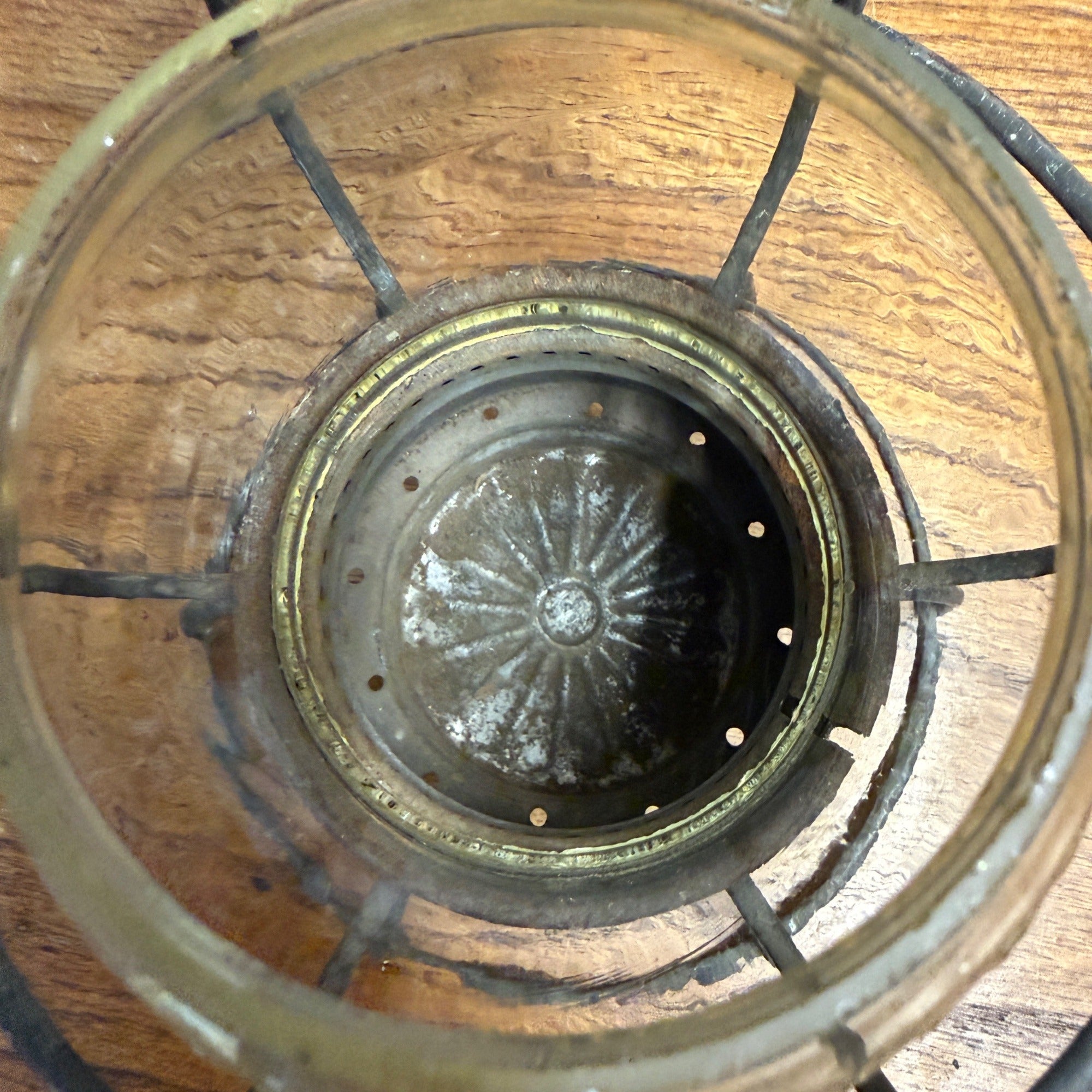 Chicago Milwaukee St Paul Railroad Adlake Kerosene Lantern Kero Clear Embossed Globe