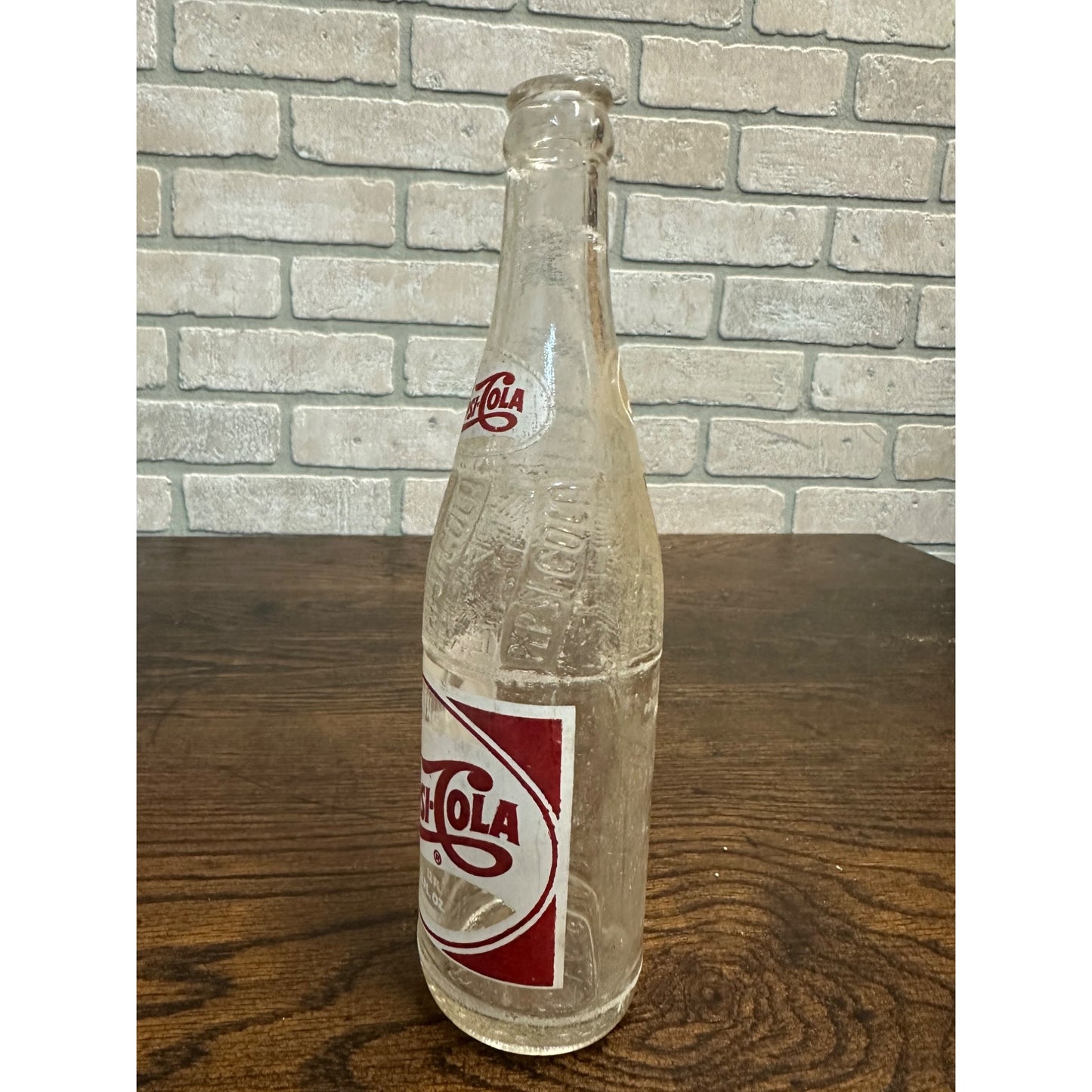 Vintage 1950s Pepsi Cola 12oz Glass Red White Soda Bottle - Lynchburg VA