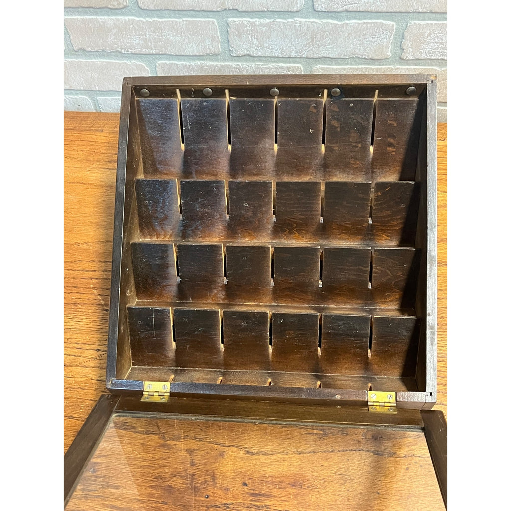 Vintage 1920s Milward's English Needles Countertop Store Display Case Advertising