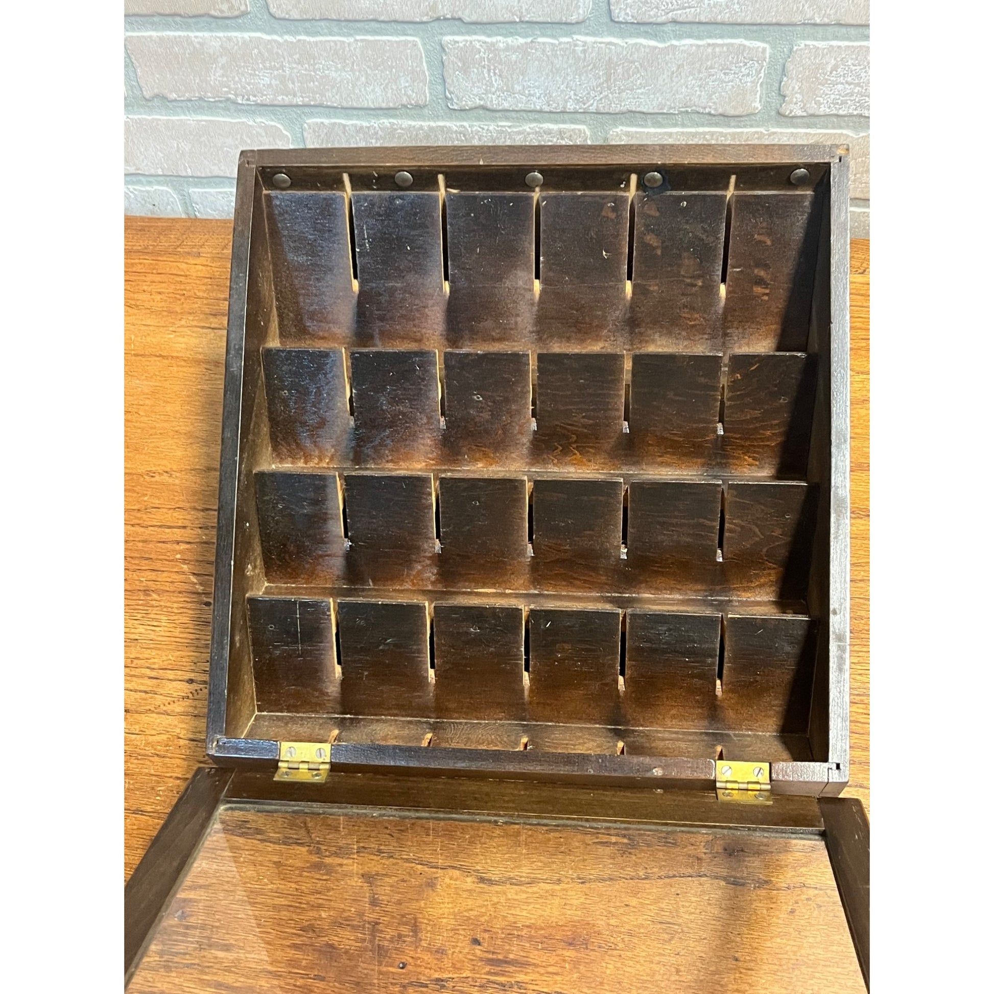 Vintage 1920s Milward's English Needles Countertop Store Display Case Advertising
