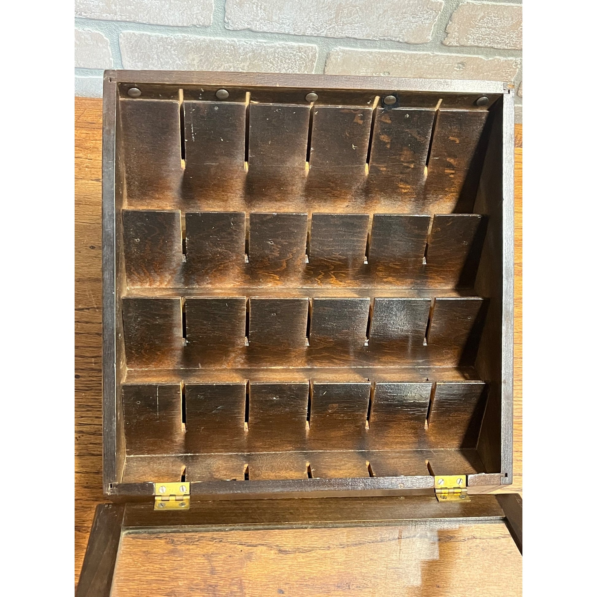 Vintage 1920s Milward's English Needles Countertop Store Display Case Advertising
