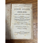 1848 Sanders The School Reader Fifth Volume Hardcover Book Revised Edition Antique
