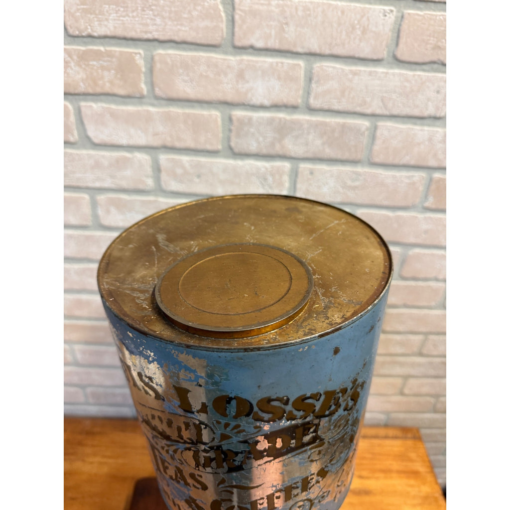 1900s Louise Losse's Tea& Coffee General Store Advertising Display Tin Kitchen Milwaukee Wis
