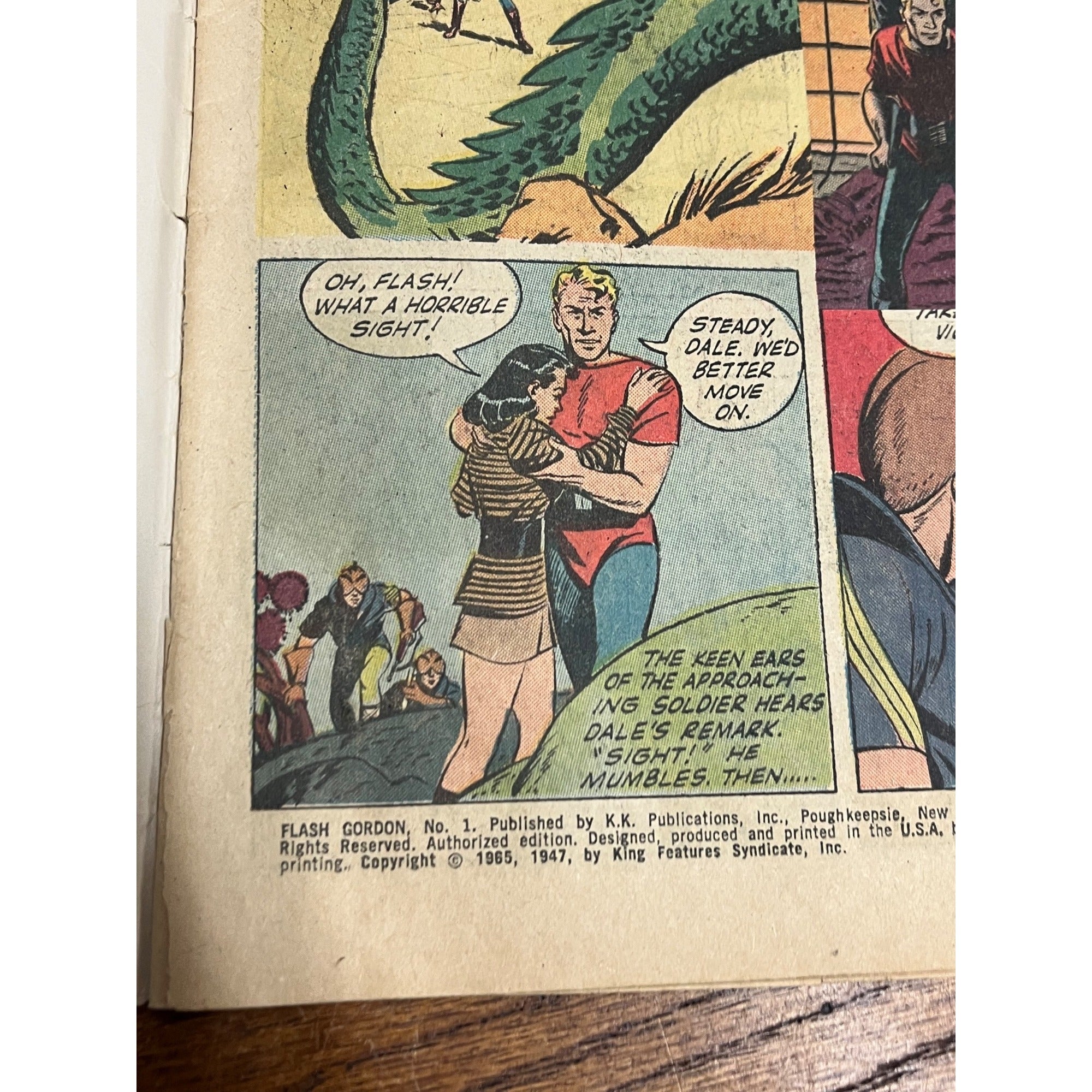 Gold Key FLASH GORDON No. 1 (1965) The Eyes of Opto Dinosaur Silver Age - Good