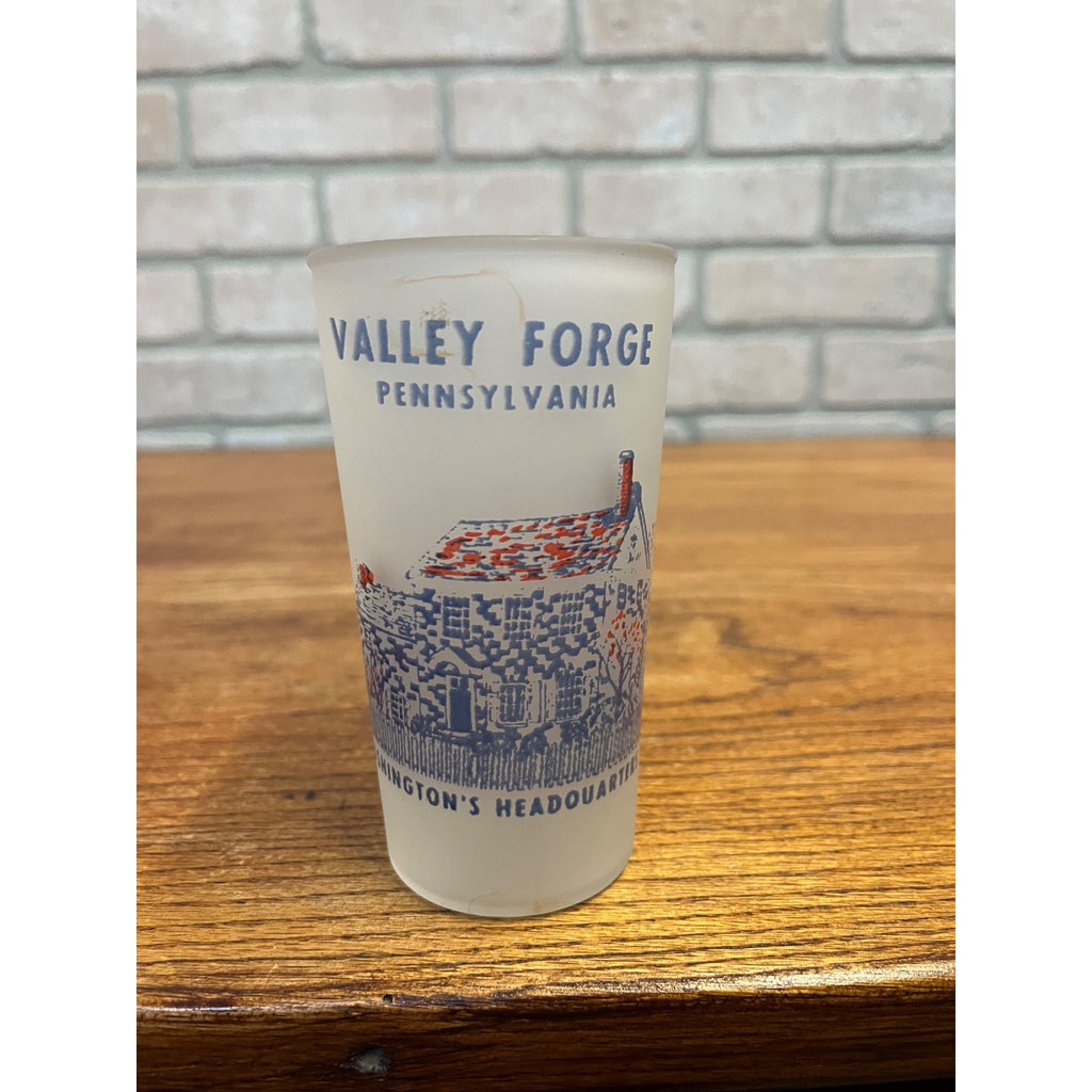 Vintage Federal Frosted Glass Pennsylvania Valley Forge Washingtons Headquarters