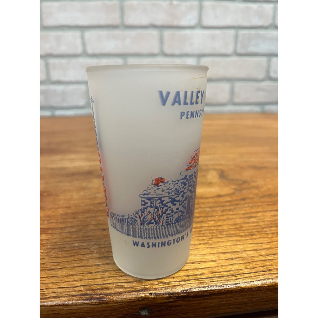 Vintage Federal Frosted Glass Pennsylvania Valley Forge Washingtons Headquarters
