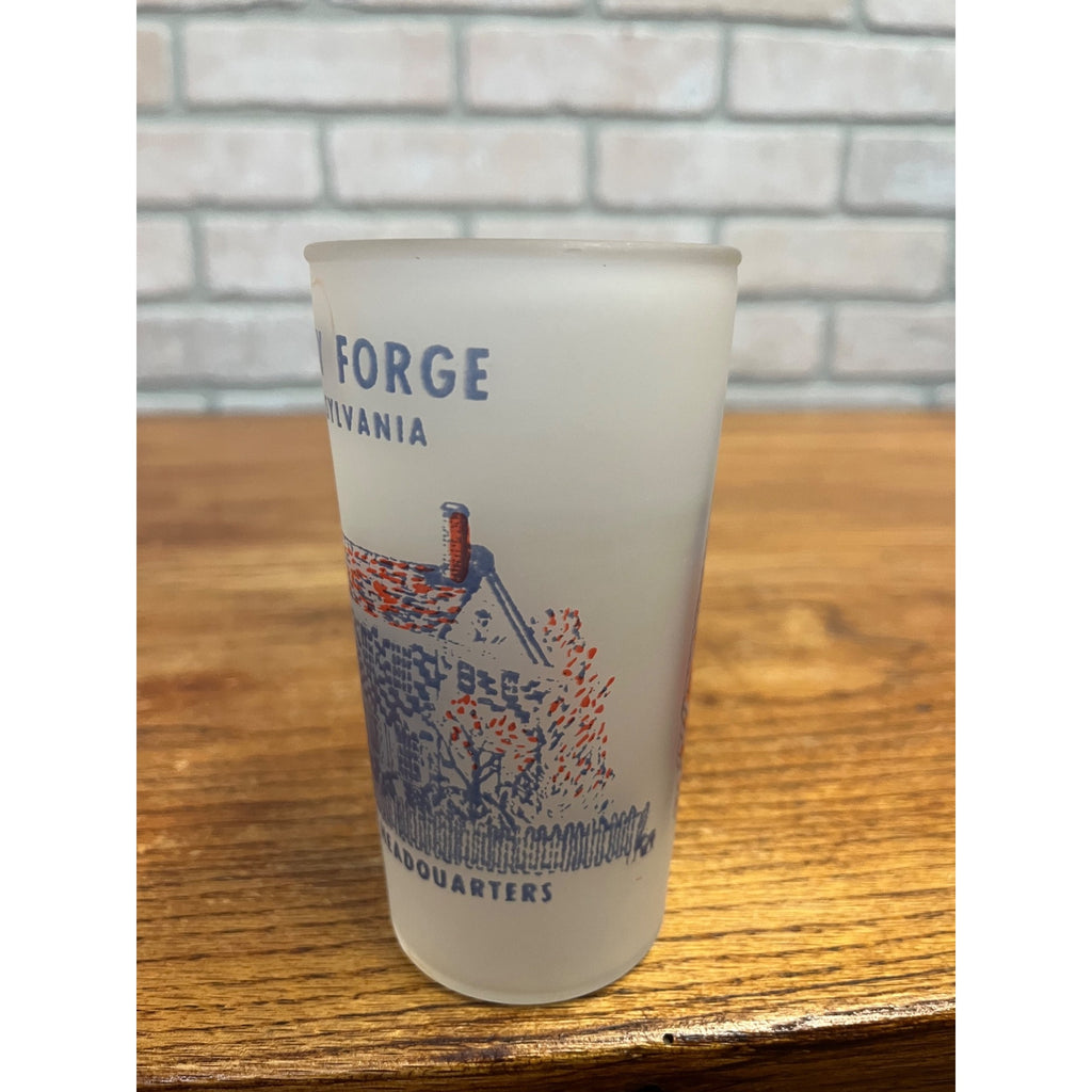 Vintage Federal Frosted Glass Pennsylvania Valley Forge Washingtons Headquarters