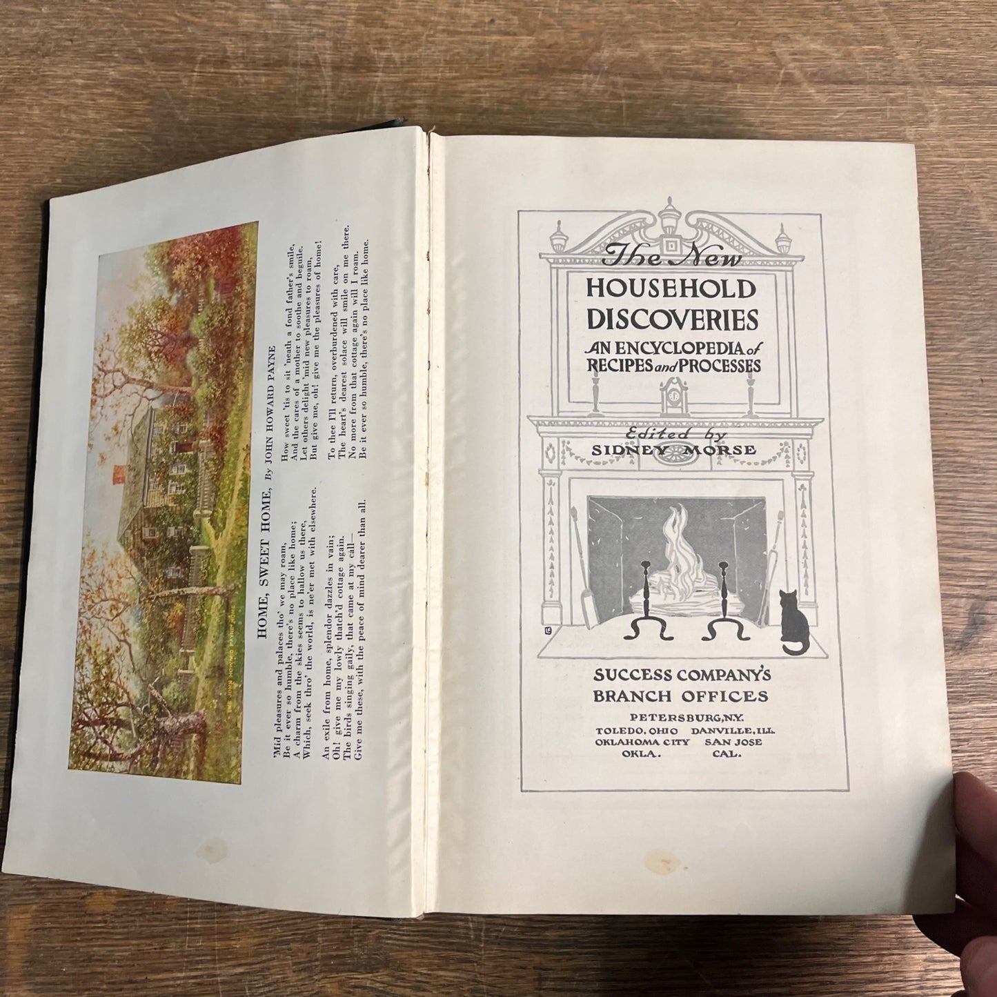 1917 The New Household Discoveries encyclopedia recipes processes Sidney Morse