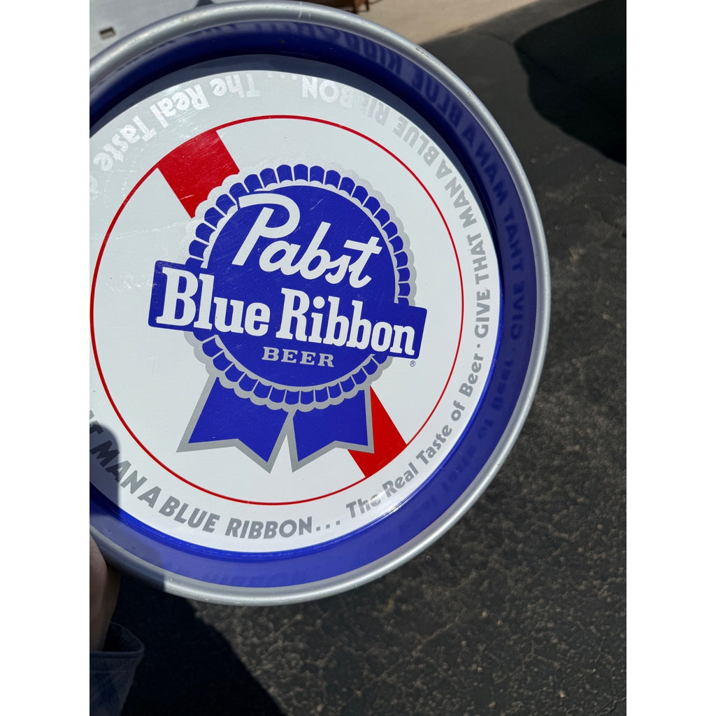 1981 Pabst Blue Ribbon Beer Tray Real Taste Of Beer Give That Man A Blue Ribbon