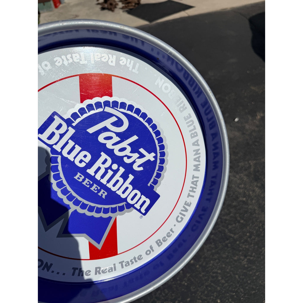 1981 Pabst Blue Ribbon Beer Tray Real Taste Of Beer Give That Man A Blue Ribbon