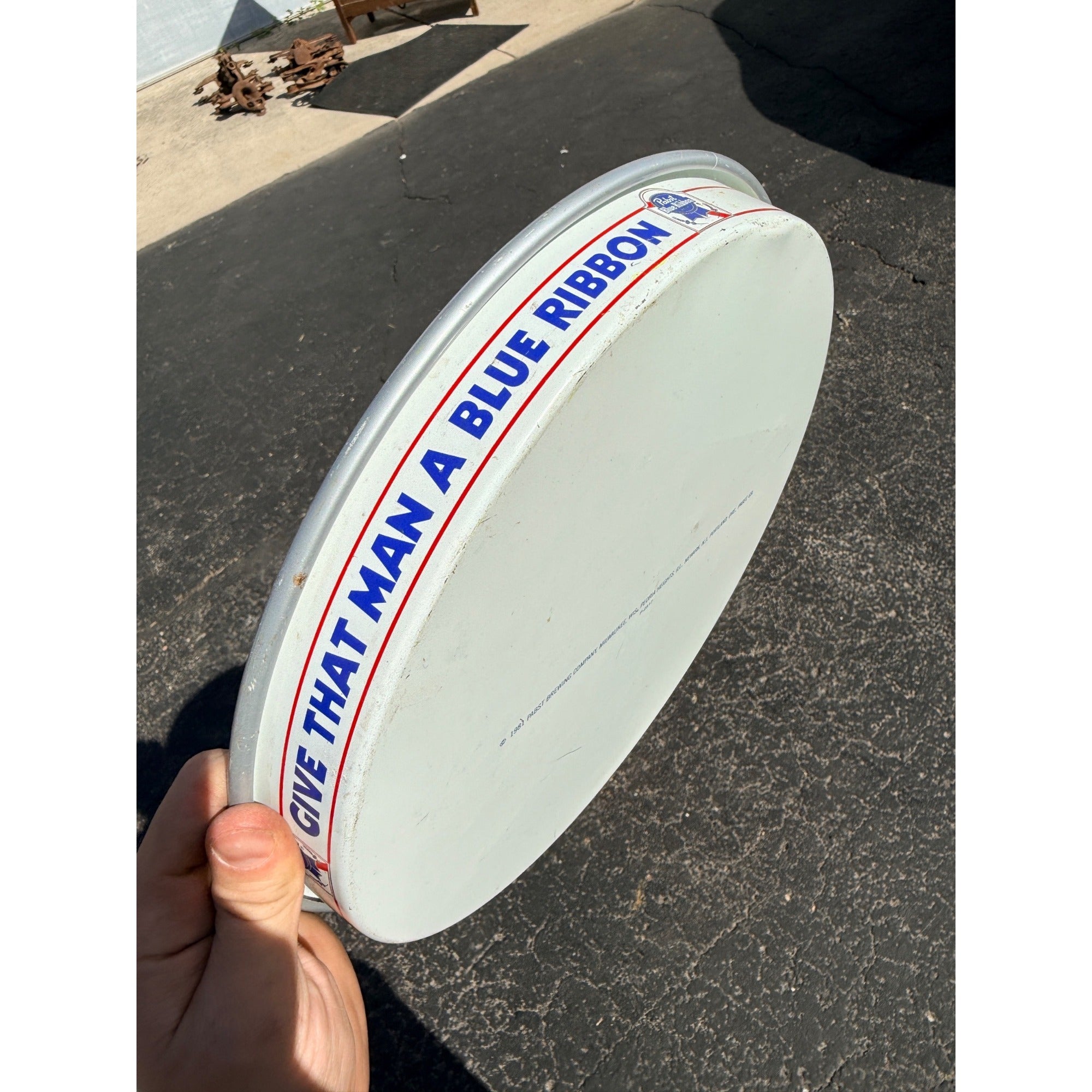 1981 Pabst Blue Ribbon Beer Tray Real Taste Of Beer Give That Man A Blue Ribbon