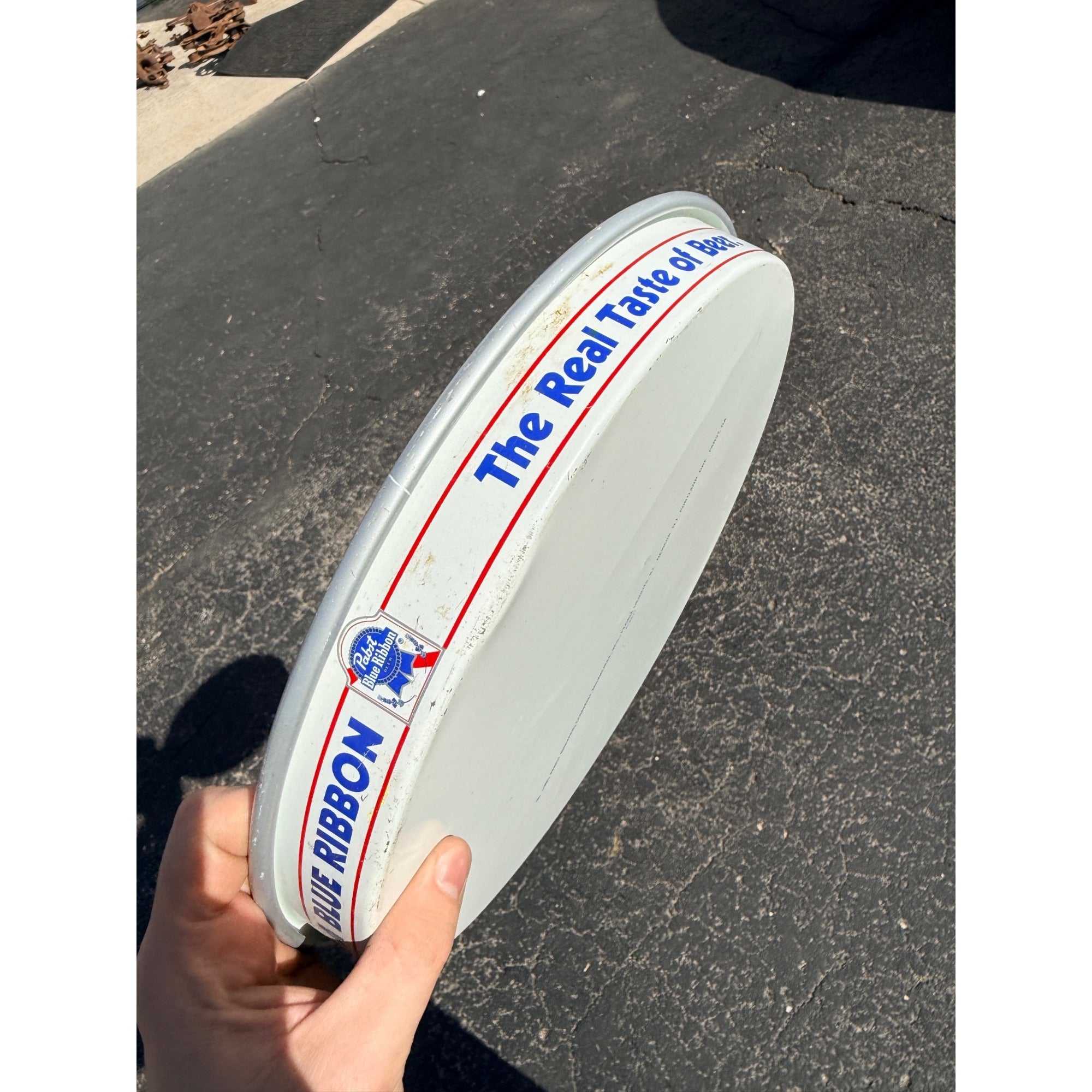 1981 Pabst Blue Ribbon Beer Tray Real Taste Of Beer Give That Man A Blue Ribbon