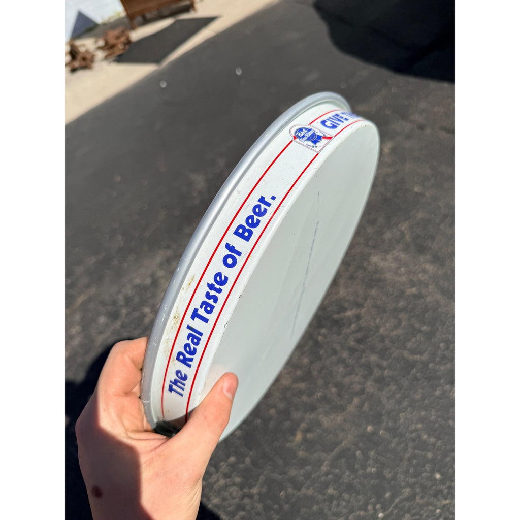 1981 Pabst Blue Ribbon Beer Tray Real Taste Of Beer Give That Man A Blue Ribbon