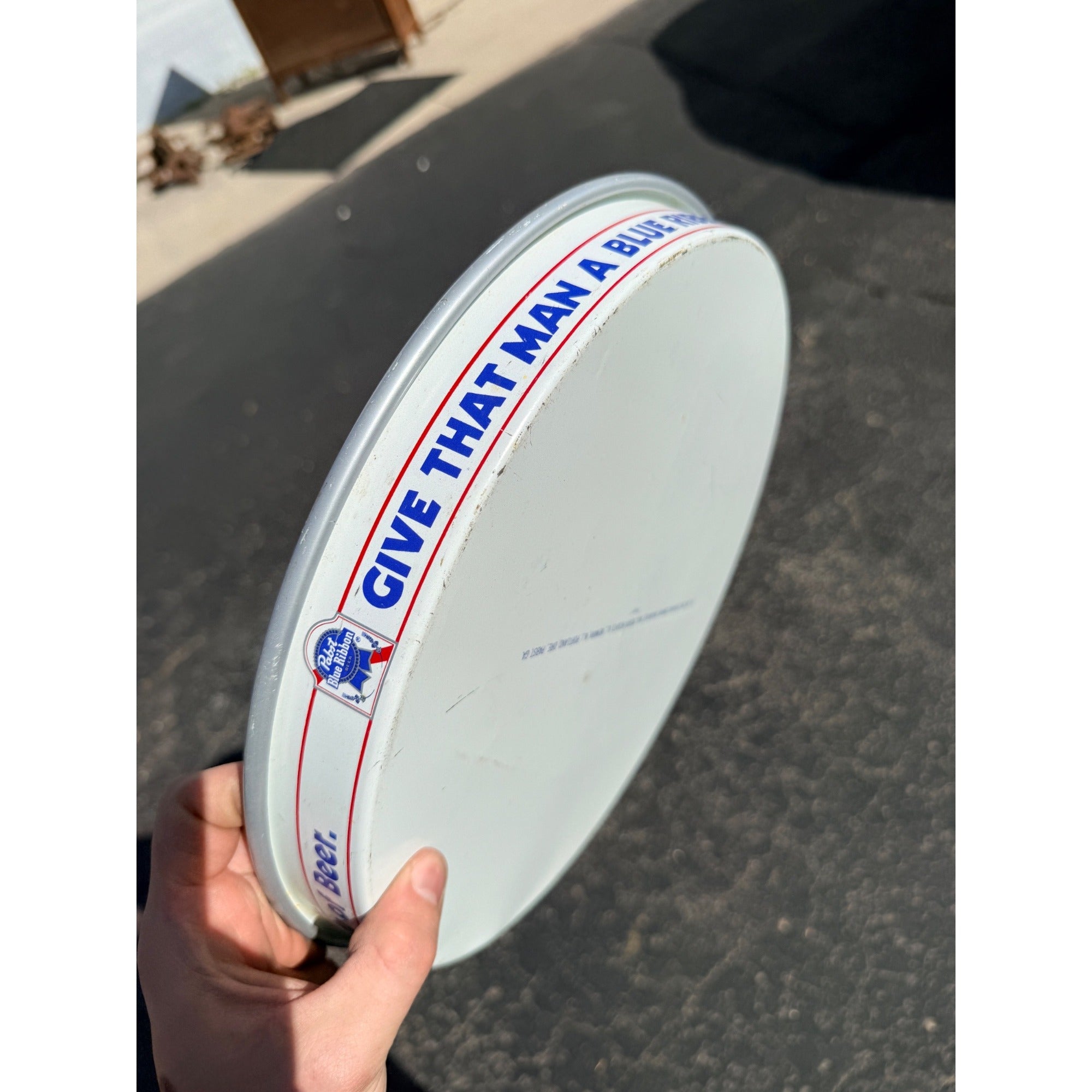 1981 Pabst Blue Ribbon Beer Tray Real Taste Of Beer Give That Man A Blue Ribbon
