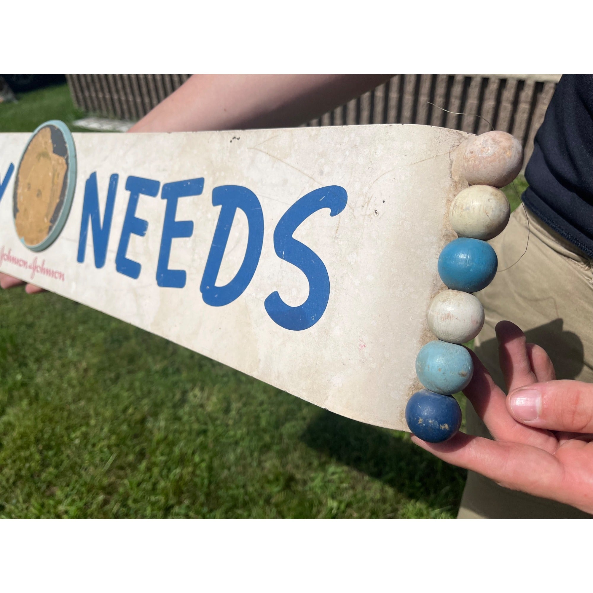 Vintage Johnson & Johnson Baby Needs Drug General Store Sign Advertising 1940s