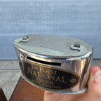 Vintage 1920s First National Bank Ripon Wisconsin Banthrico Coin Bank - NO KEY