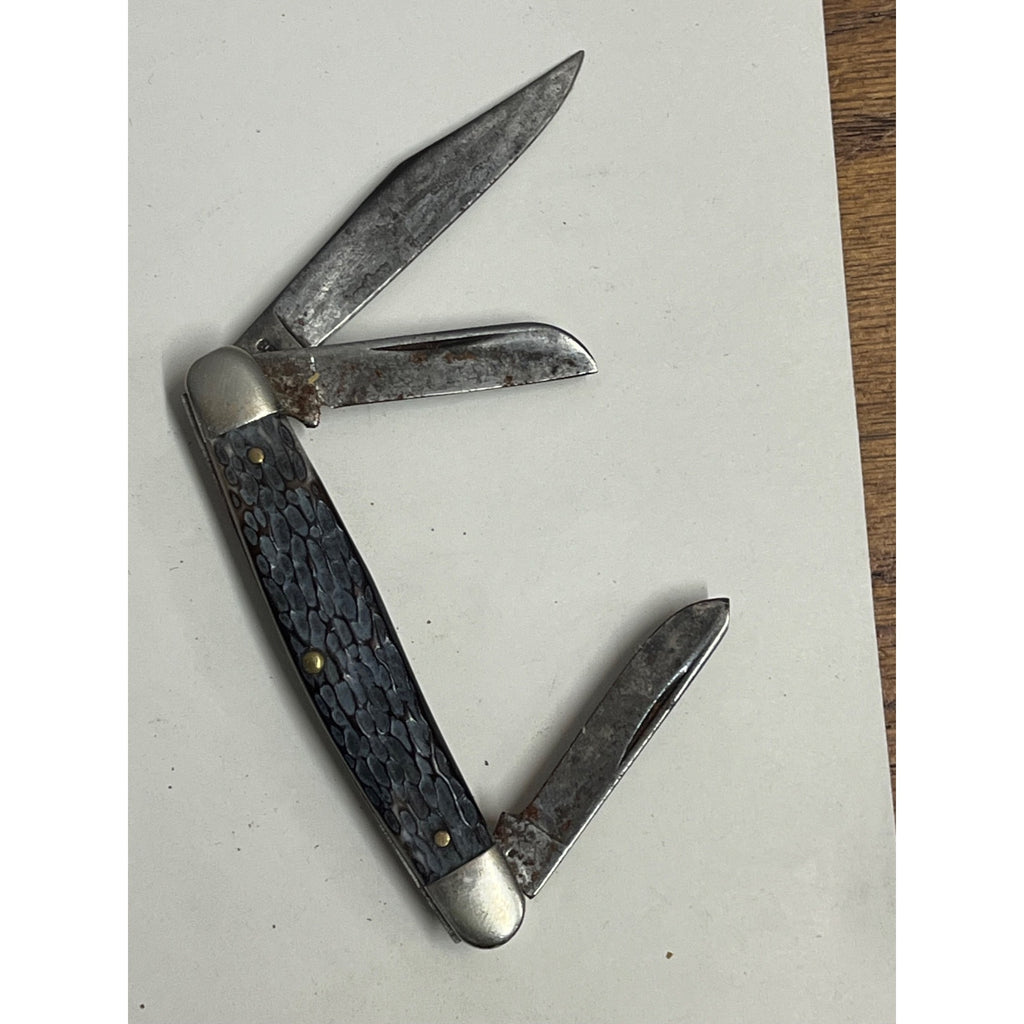 Old Vintage Western USA 658 Stockman Folding Pocket Knife For Restore