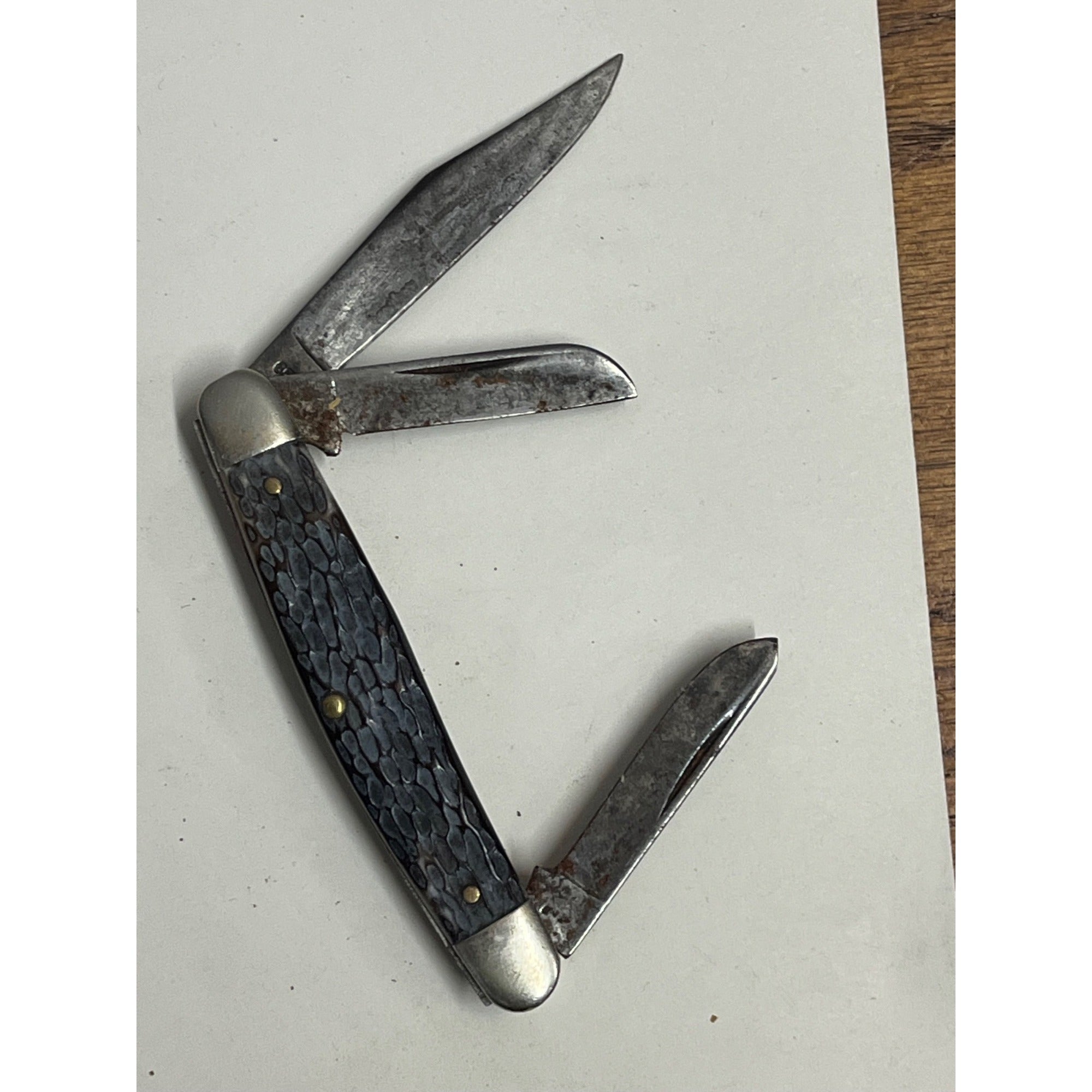 Old Vintage Western USA 658 Stockman Folding Pocket Knife For Restore