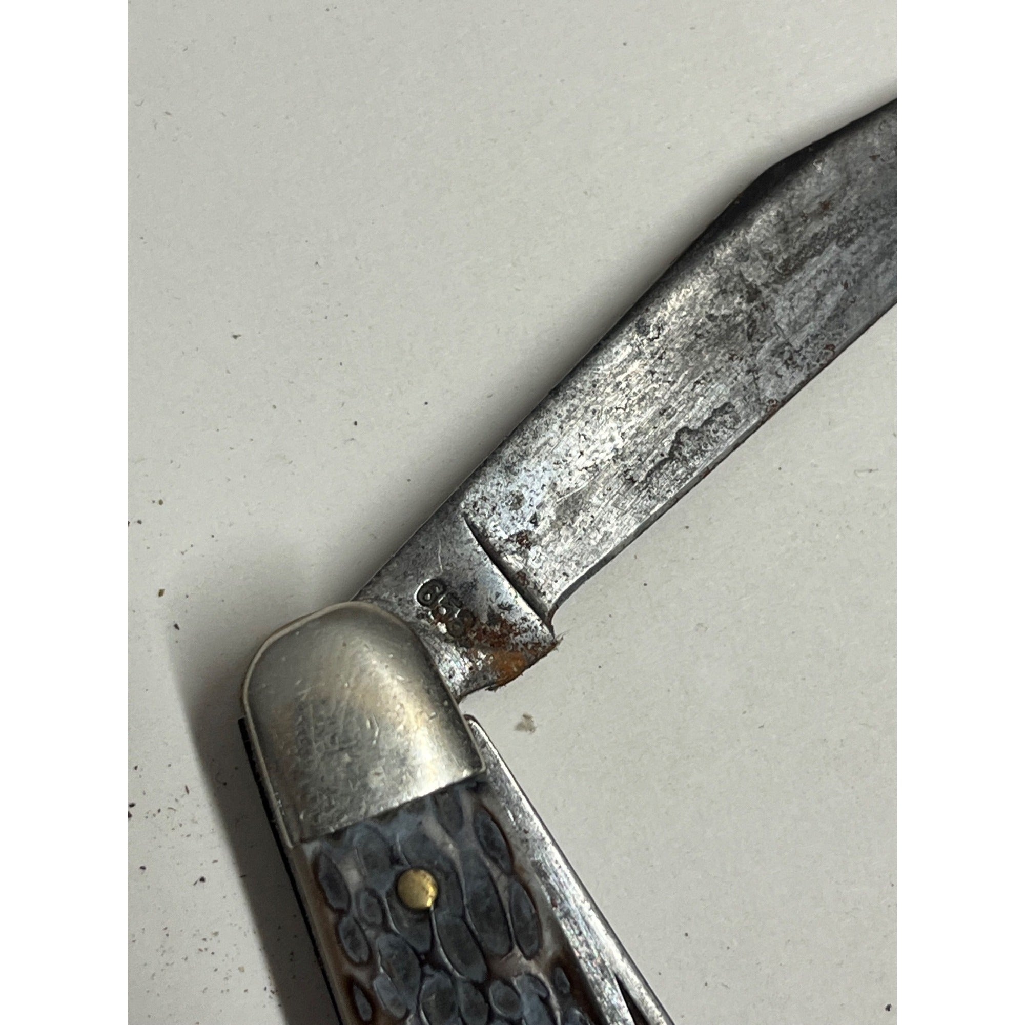 Old Vintage Western USA 658 Stockman Folding Pocket Knife For Restore