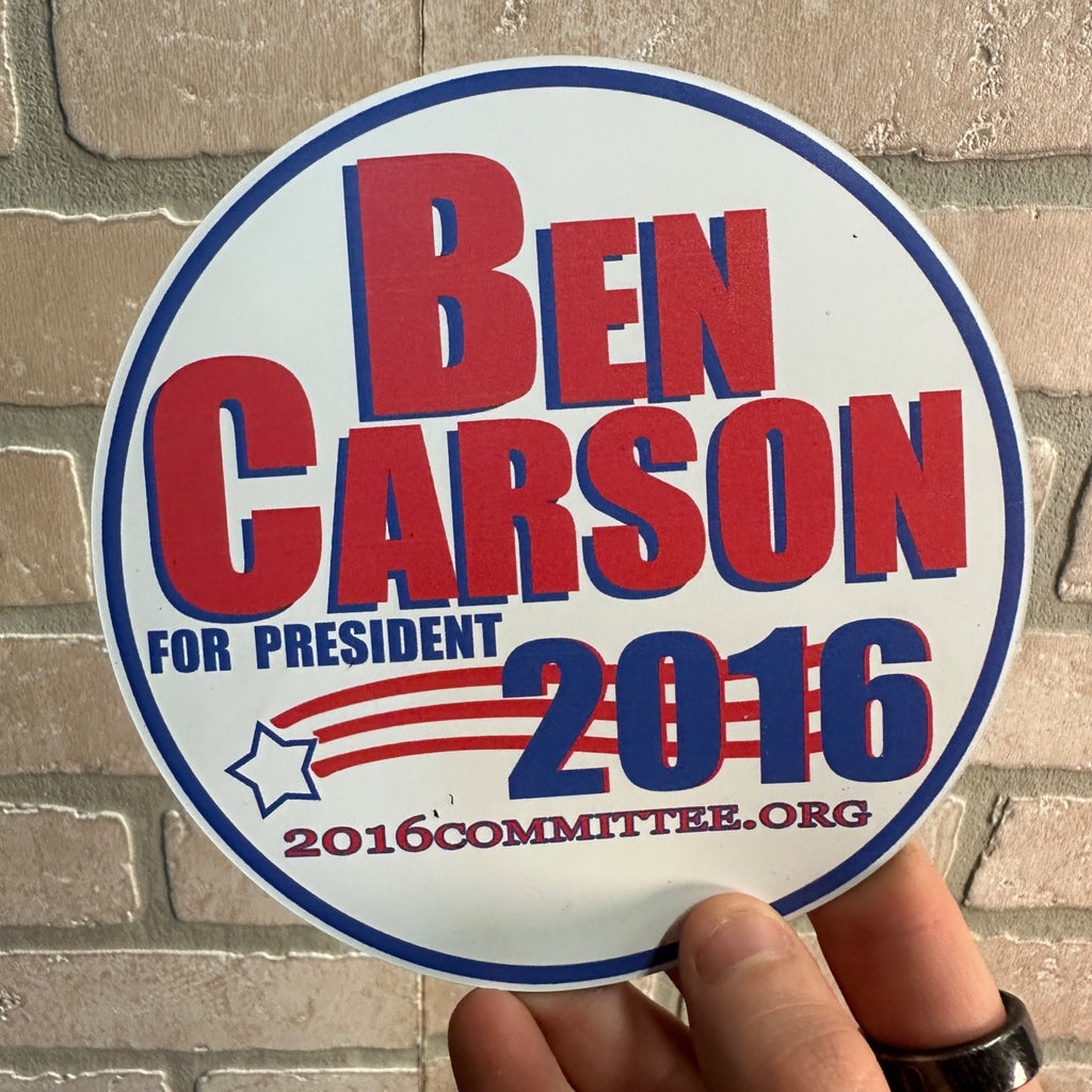 Ben Carson For President 2016 Magnet 5-3/8” Diameter Official Campaign