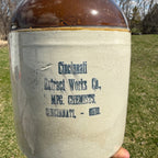 Antique Weir 1 Gal. Stoneware Crock Jar - Cincinnati Extracts Advertising