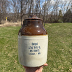 Antique Weir 1 Gal. Stoneware Crock Jar - Cincinnati Extracts Advertising