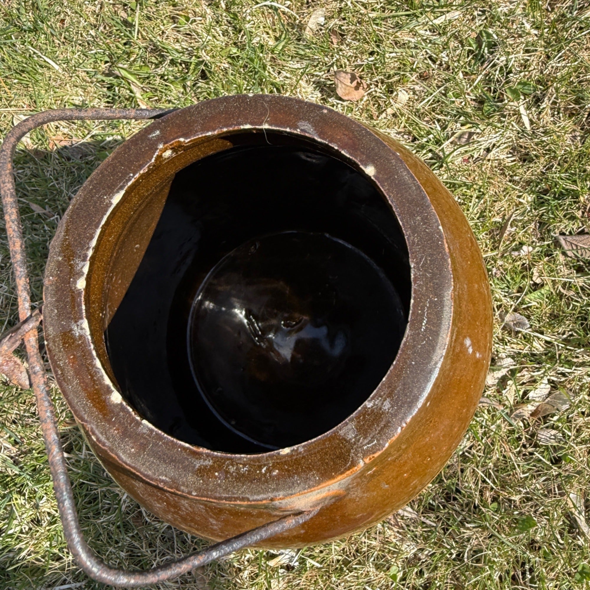 Antique Weir 1 Gal. Stoneware Crock Jar - Cincinnati Extracts Advertising