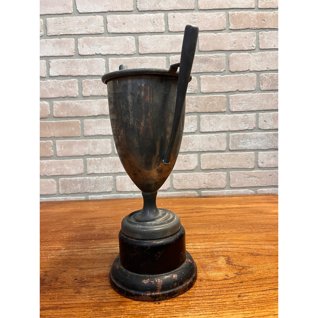 Vintage 1933 Baseball Trophy Cup Bat Handle Ripon Wisconsin Central State League