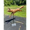Vintage Copper Running Fox Weathervane By John Garret Thew Folk Art