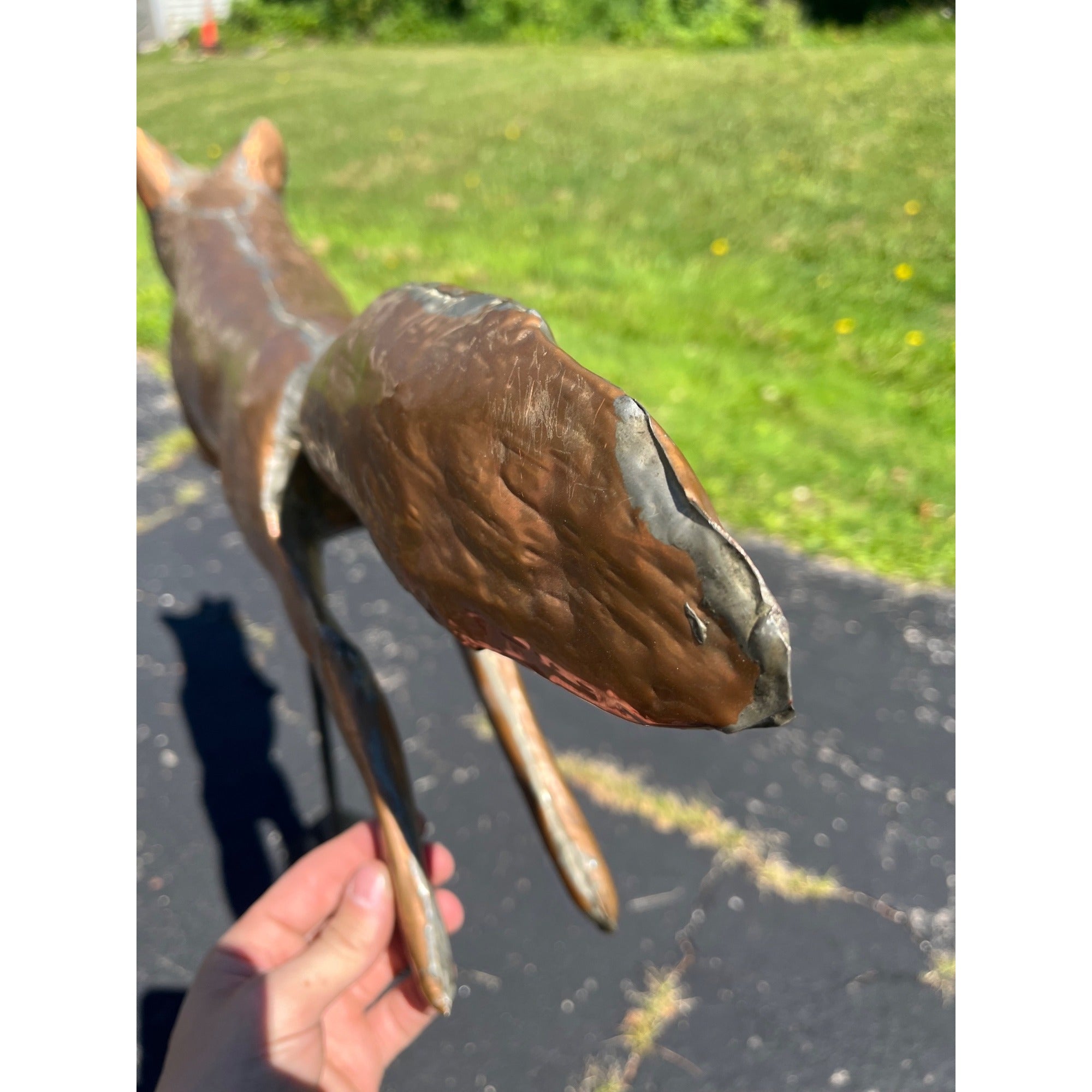 Vintage Copper Running Fox Weathervane By John Garret Thew Folk Art