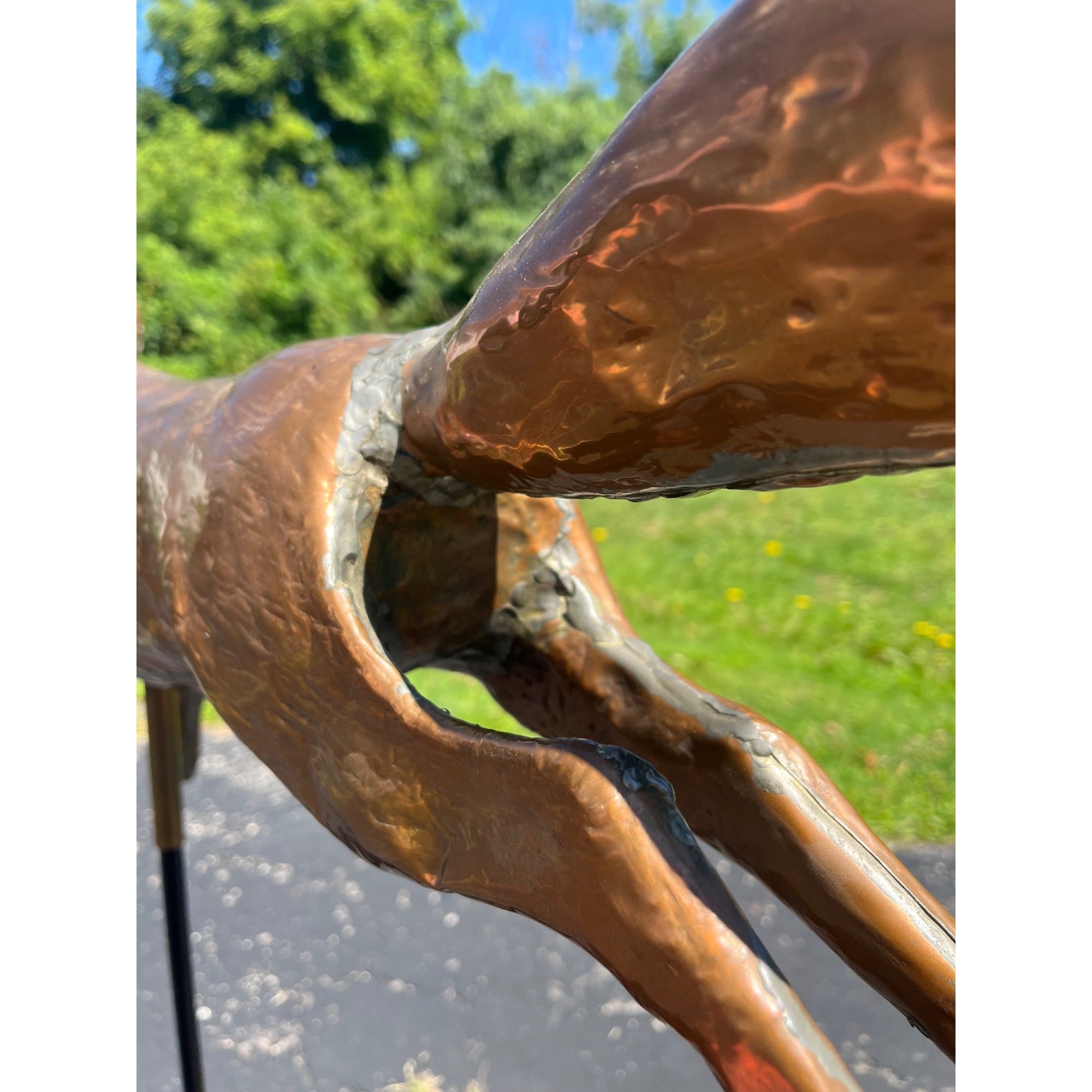 Vintage Copper Running Fox Weathervane By John Garret Thew Folk Art