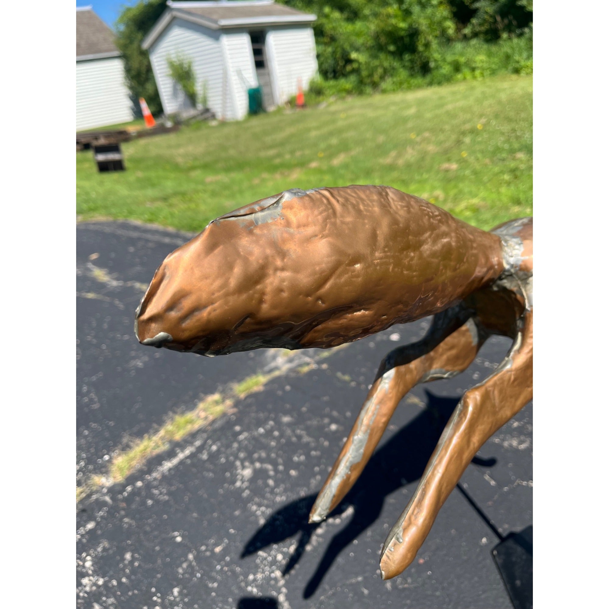 Vintage Copper Running Fox Weathervane By John Garret Thew Folk Art