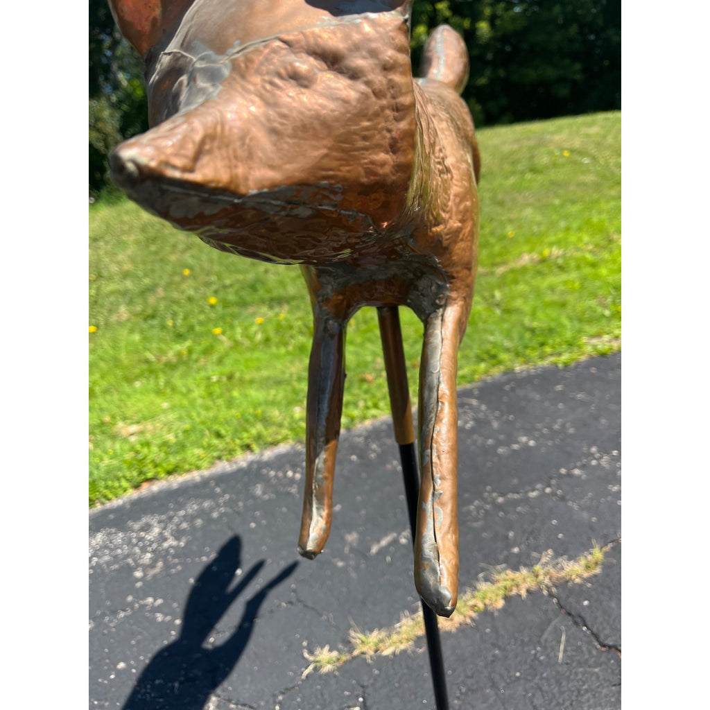 Vintage Copper Running Fox Weathervane By John Garret Thew Folk Art