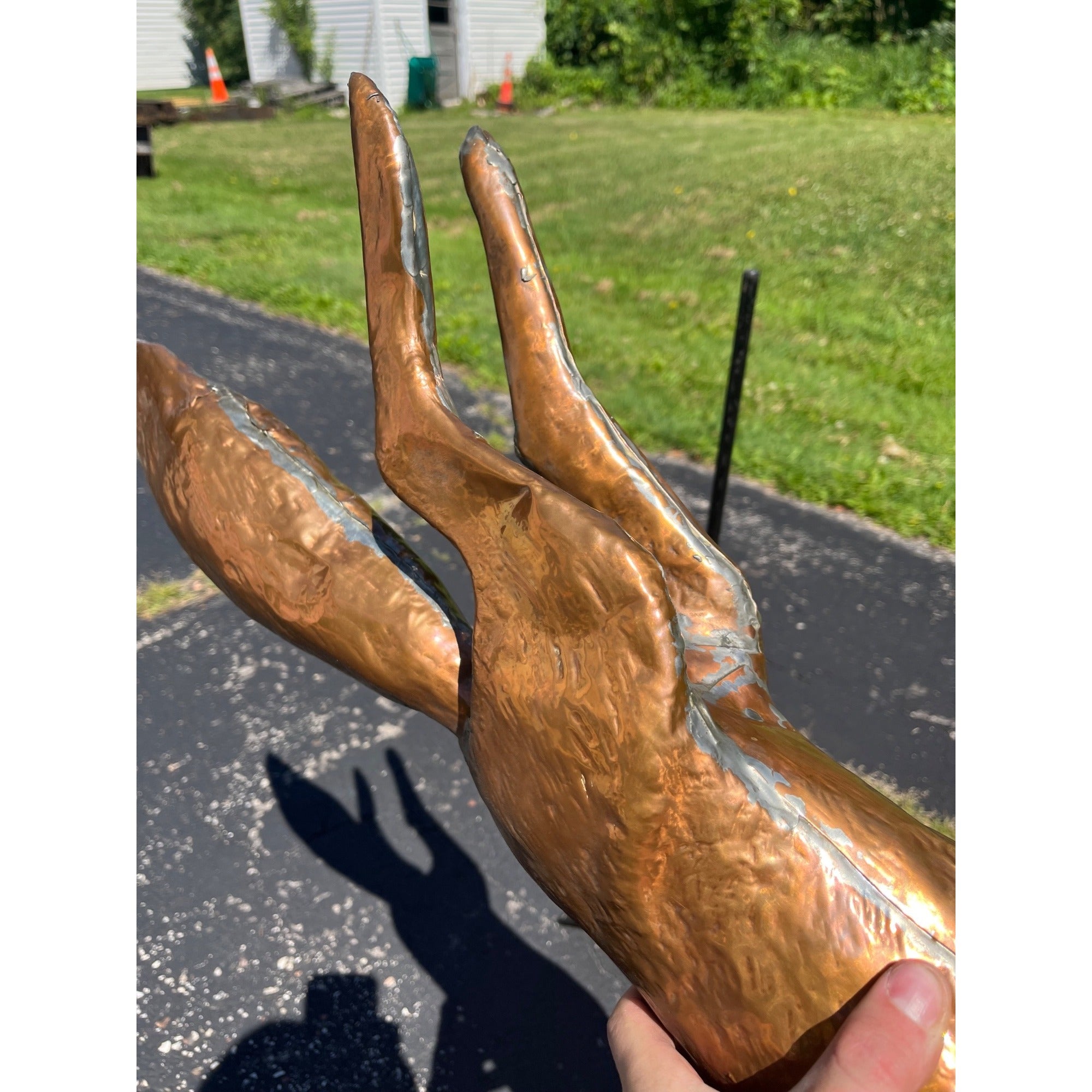 Vintage Copper Running Fox Weathervane By John Garret Thew Folk Art