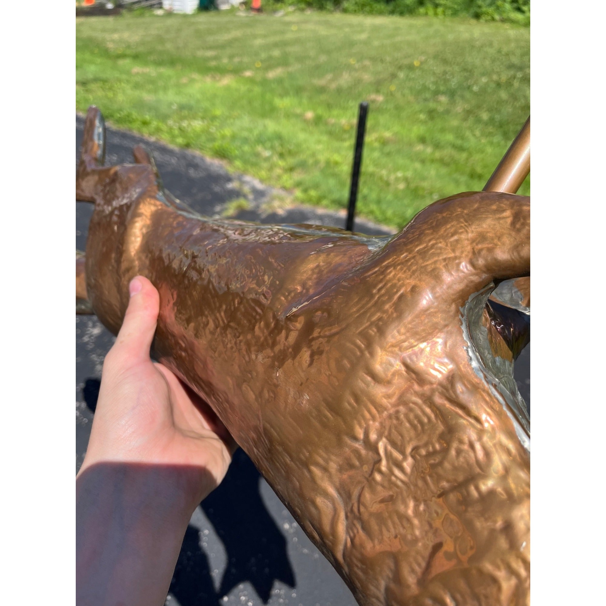 Vintage Copper Running Fox Weathervane By John Garret Thew Folk Art