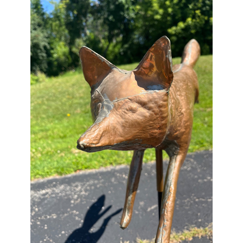 Vintage Copper Running Fox Weathervane By John Garret Thew Folk Art