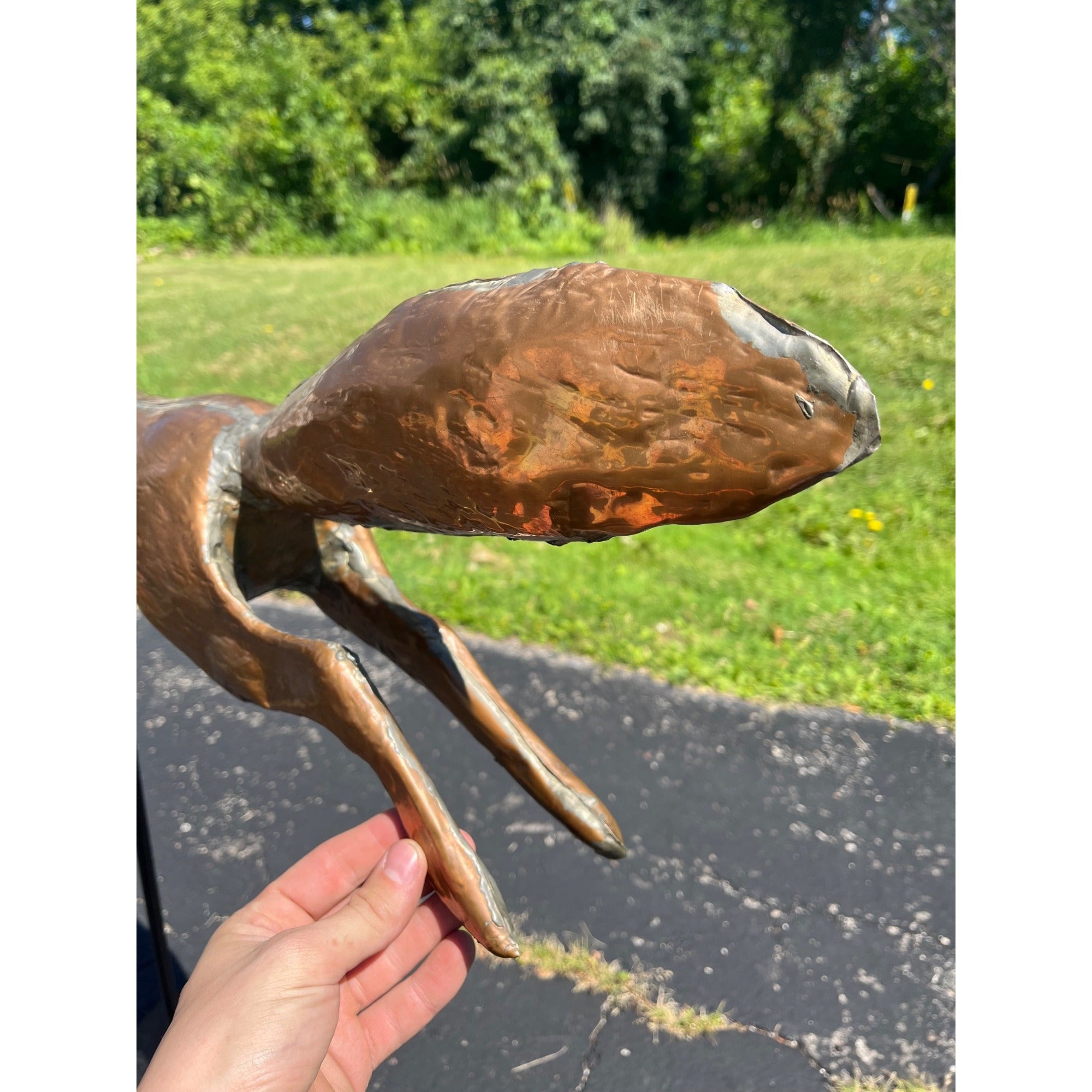 Vintage Copper Running Fox Weathervane By John Garret Thew Folk Art