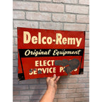 Vintage 1940s Delco-Remy Original Equipment Electrical Service Parts Sign
