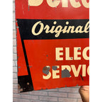 Vintage 1940s Delco-Remy Original Equipment Electrical Service Parts Sign