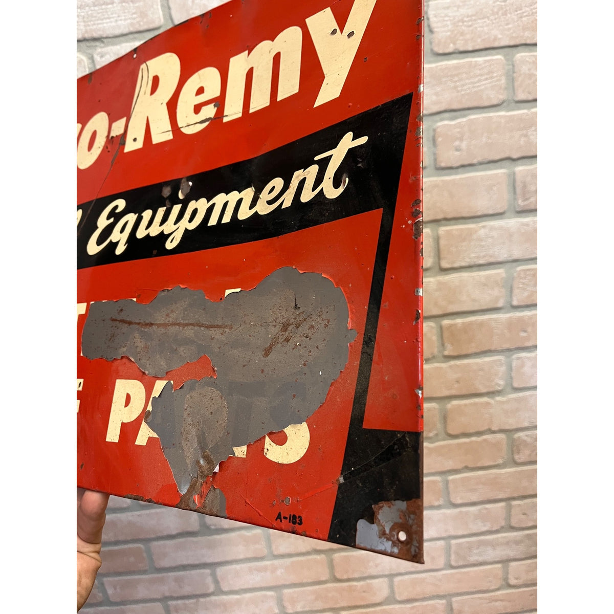 Vintage 1940s Delco-Remy Original Equipment Electrical Service Parts Sign