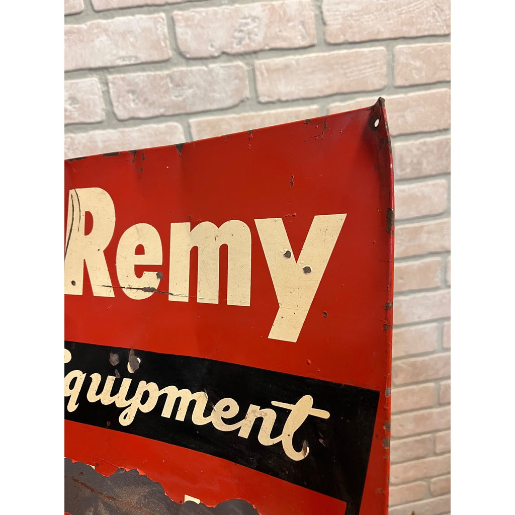 Vintage 1940s Delco-Remy Original Equipment Electrical Service Parts Sign