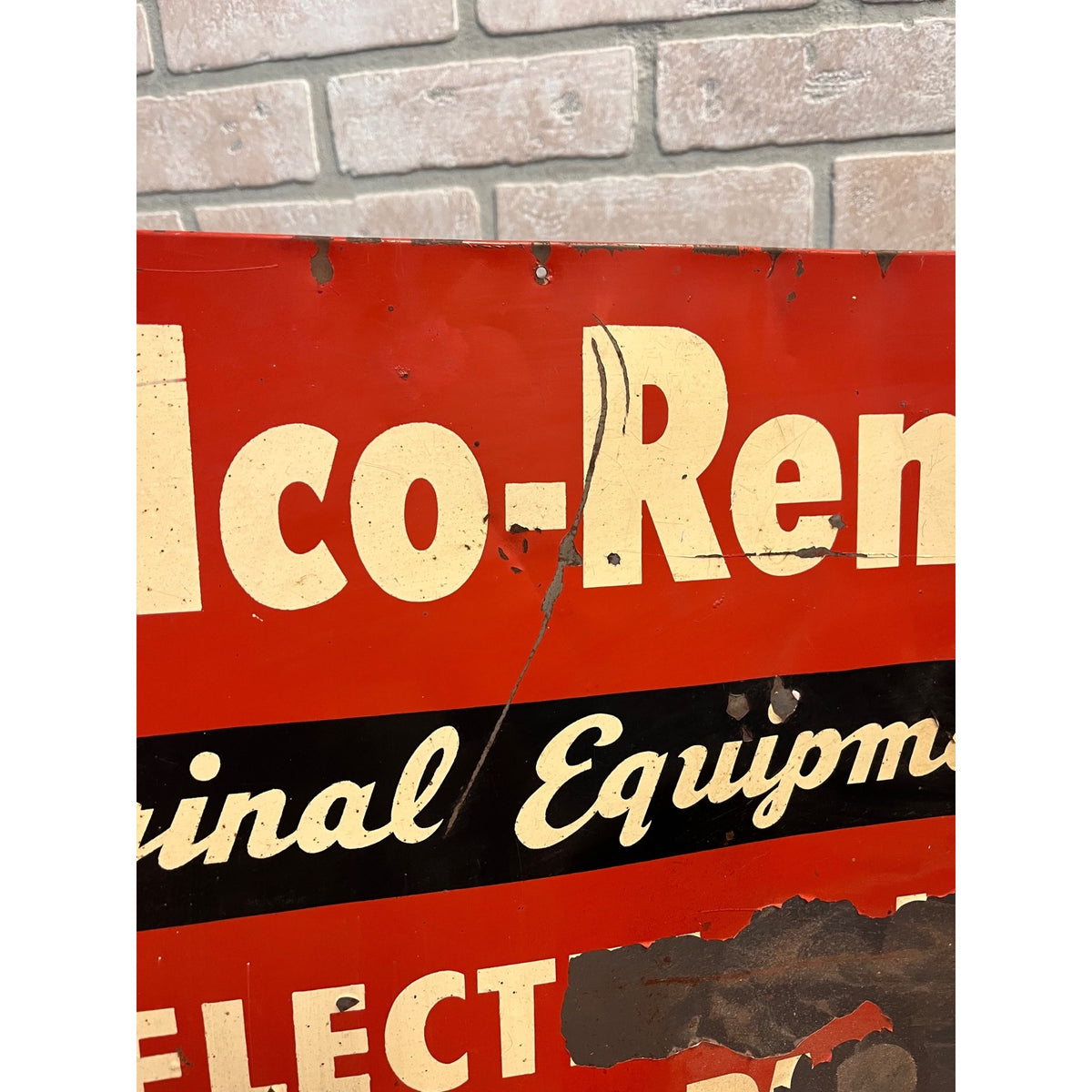Vintage 1940s Delco-Remy Original Equipment Electrical Service Parts Sign