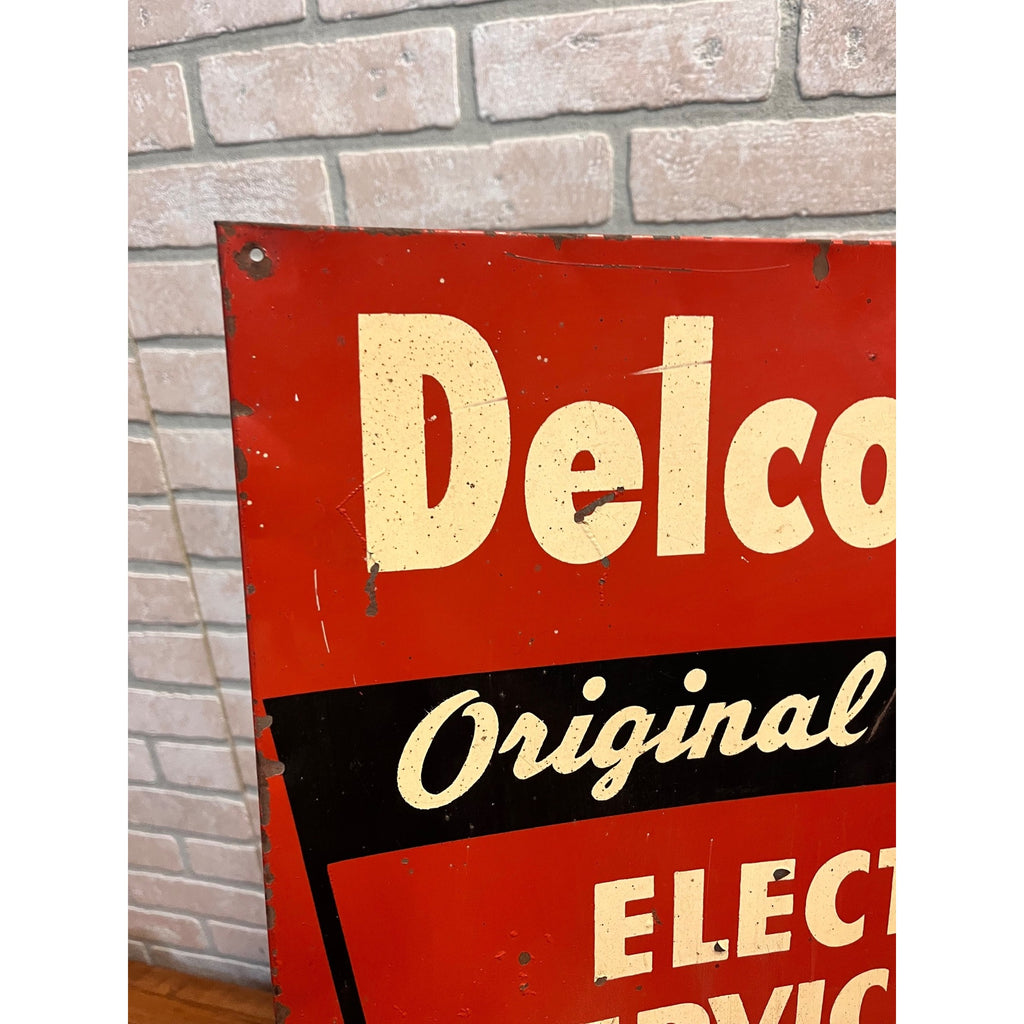 Vintage 1940s Delco-Remy Original Equipment Electrical Service Parts Sign