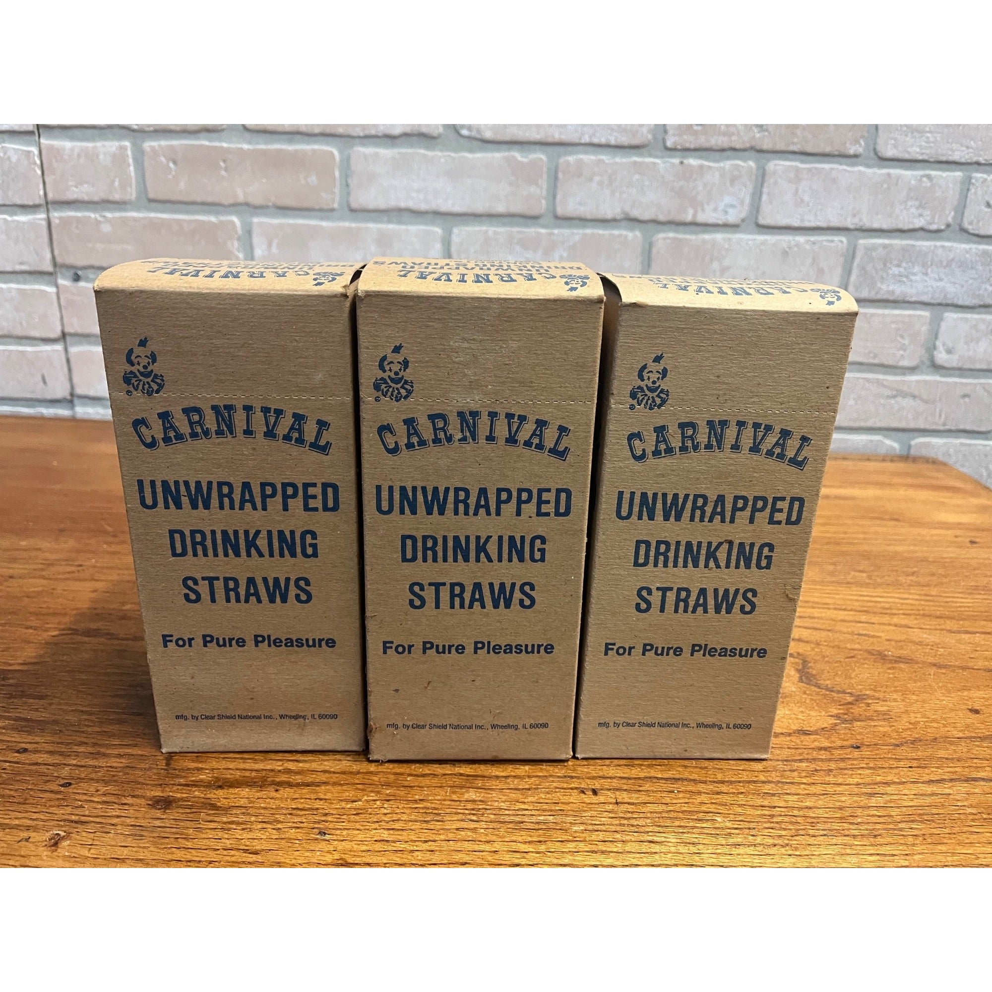 Vintage 1960s Carnival Straws 500 Unwrapped Slim White Straw  Lot 3 Boxes Decor