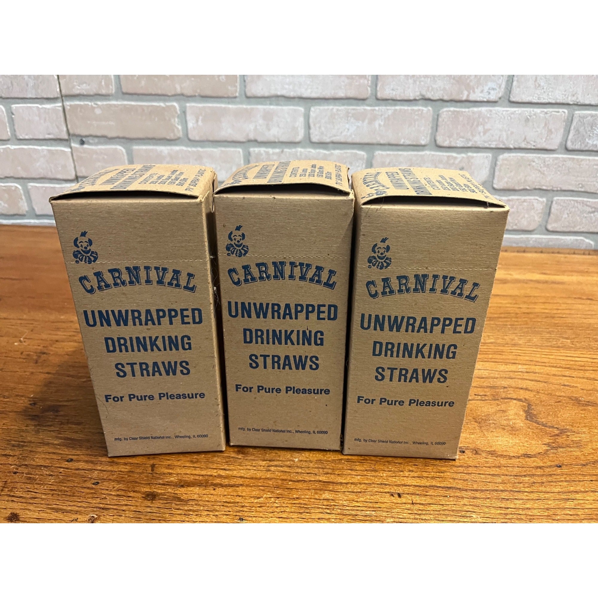 Vintage 1960s Carnival Straws 500 Unwrapped Slim White Straw  Lot 3 Boxes Decor