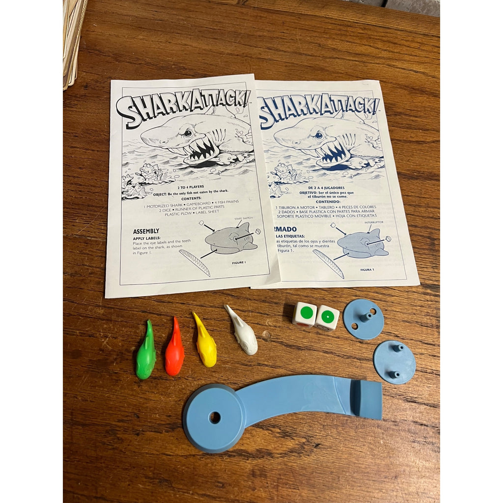 VTG 1988 Milton Bradley Shark Attack! Game Replacement Parts Pieces