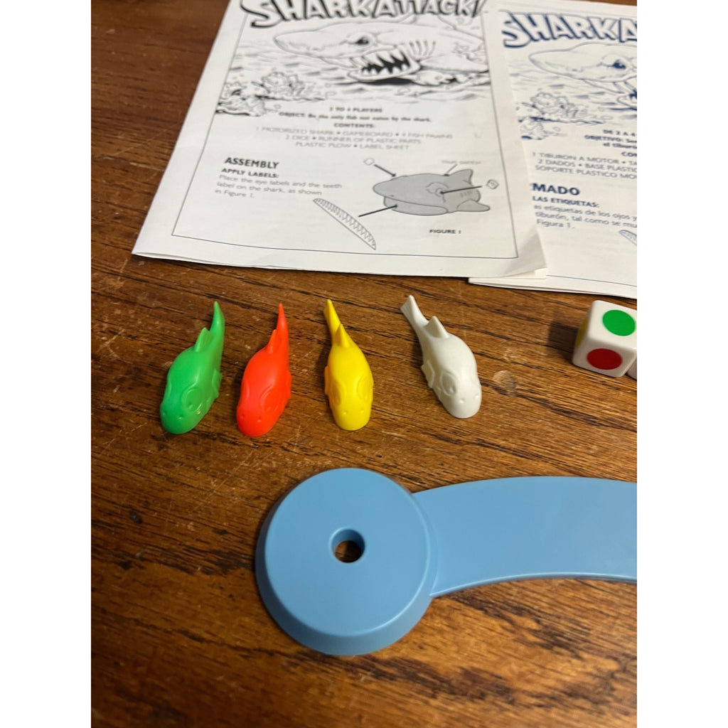 VTG 1988 Milton Bradley Shark Attack! Game Replacement Parts Pieces