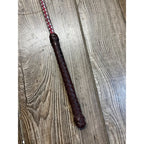 Vintage Equestrian Horse Whip Crop Braided Leather Handle Rope Lash Riding Aid