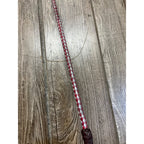 Vintage Equestrian Horse Whip Crop Braided Leather Handle Rope Lash Riding Aid